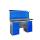 Верстак слесарный двухтумбовый,ВхШхГ 1473x1600x500,  SLF 161.47.1-1R